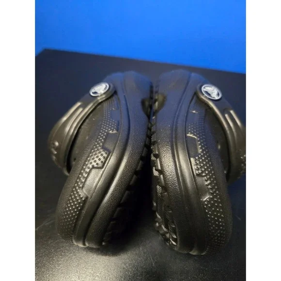 Crocs Classic Lined Clog Child (1-2yr) Size C4 Black Faux Fur Fuzzy SlipOn Shoes - Picture 6 of 10